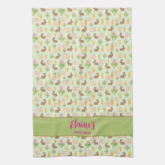 Green Niedlich Oaster Küchentuch Personalisiert (Vertikal)