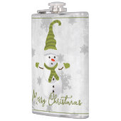 Green Niedlich Snowman Holiday Flask Flachmann (Links)