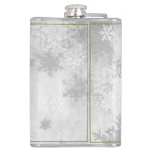 Green Niedlich Snowman Holiday Flask Flachmann (Rückseite)