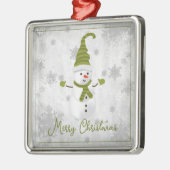 Green Niedlich Snowman Holiday Ornament (Links)