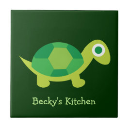 Green Niedlich Turtle | Trivet Tile Fliese