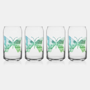 Green Niedlich Zen Butterfly Brillen Dosenglas