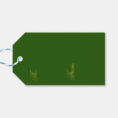 Green no.2, Green Gift Tag Geschenkanhänger (Rückseite Horizontal)