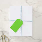 Green No.3. Helle oder neongrüne Geschenketiketten Geschenkanhänger (Mit Garn)