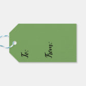 Green no.4, Green Gift Tag Geschenkanhänger (Rückseite Horizontal)