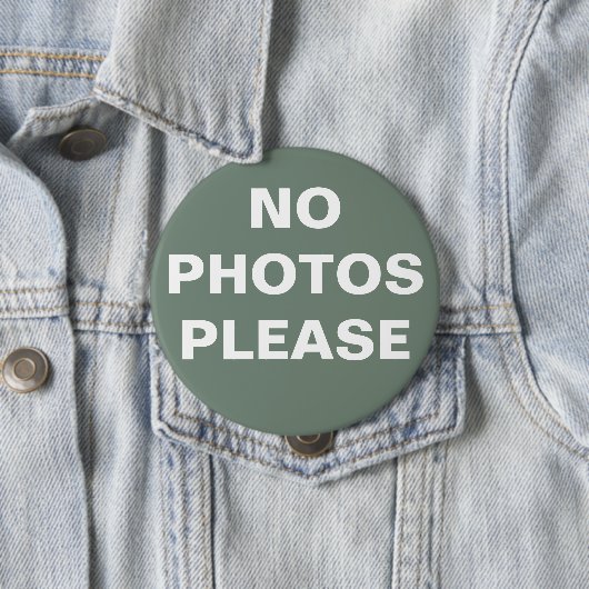 Green "No Fotos Bitte" Button-On-Taste Button (Beispiel)