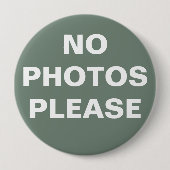 Green "No Fotos Bitte" Button-On-Taste Button (Vorderseite)
