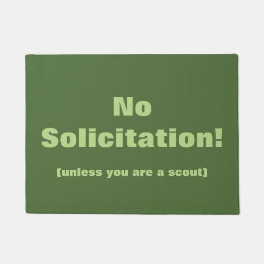 Green No Soliciting Door Mat Fußmatte (Vorderseite)