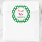 Green North Pole Weihnachtskleber Runder Aufkleber (Tasche)