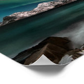 Green Northern Lights Arctic Poster (Ecke)