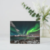 Green Northern Lights Arctic Postkarte (Stehend Vorderseite)