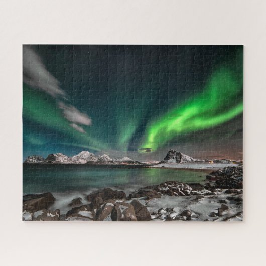 Green Northern Lights Arctic Puzzle (Horizontal)