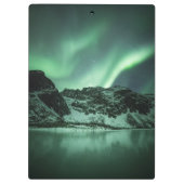 Green Northern Lights Norwegen Klemmbrett (Rückseite)