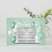 Green Notebook Virtual Gender Neutral Baby Dusche Einladung (Stehend Vorderseite)