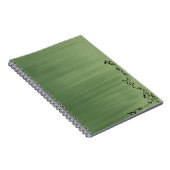 Green Notebook with Floral Accent – Stylish Journa Notizblock (Rechte Seite)
