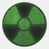 Green Nuke Runder Aufkleber (Vorderseite)