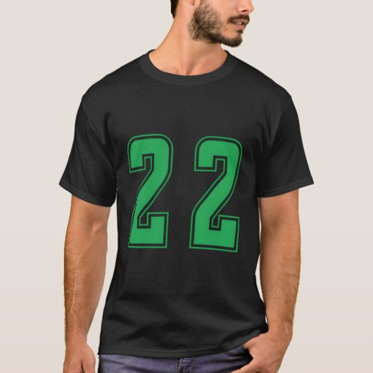 Green Number 22 Team Junior Sport Unifor T-Shirt (Vorderseite)