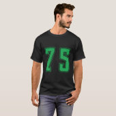 Green Number 75 Team Junior Sport Unifor T-Shirt (Vorne ganz)