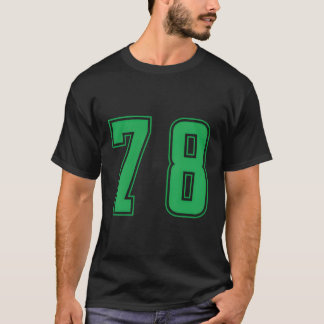 Green Number 78 Team Junior Sport Unifor T-Shirt