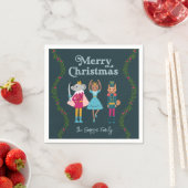 Green Nutcracker Ballet Weihnachten Serviette (Beispiel)