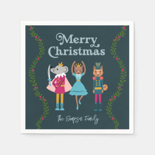 Green Nutcracker Ballet Weihnachten Serviette