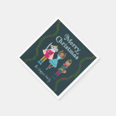 Green Nutcracker Ballet Weihnachten Serviette (Ecke)