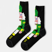 Green Nutcracker Weihnachten Socken (Linkes Detail)