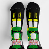 Green Nutcracker Weihnachten Socken (Oben)