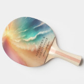 Green Ocean Beach Wasserfarbe Signature Summer Sun Tischtennis Schläger (Seitenansicht)