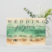 Green Ocean Beach Watercolor Signature Program Programm (Stehend Vorderseite)