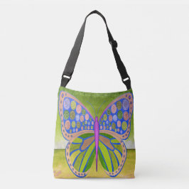 Green Ocean Butterfly Crossbody Bag Tragetaschen Mit Langen Trägern