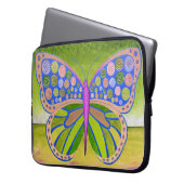 Green Ocean Butterfly Laptop-Sieb Laptopschutzhülle (Vorderseite Links)