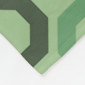 Green Octagon Connected Square Geometrisches Muste Fleecedecke (Ecke)