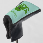 Green Octopus Design Golf Headcover (3/4 Vorderseite)