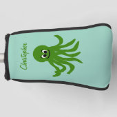 Green Octopus Design Golf Headcover (Vorderseite)