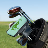 Green Octopus Design Golf Headcover (In Situ)