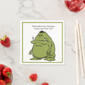 Green Ogre Troll Animated Cartoon Personalize Serviette (Beispiel)