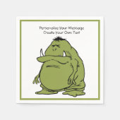 Green Ogre Troll Animated Cartoon Personalize Serviette (Vorderseite)