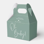 Green Oh Baby Modern Boho Babydusche Geschenkschachtel (Rückseite)