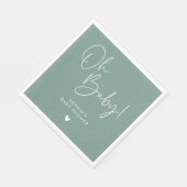 Green Oh Baby Modern Boho Babydusche Serviette (Ecke)