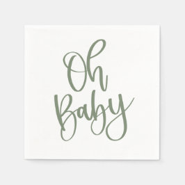 Green Oh Baby Paper Napkins Serviette