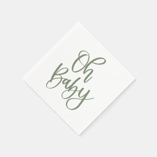 Green Oh Baby Paper Napkins Serviette (Ecke)