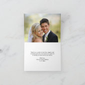 Green Olive Branch Wreath Wedding Dankeschön Card Dankeskarte (Innenseite)