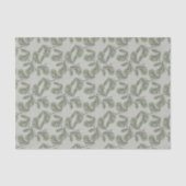 Green Olive & Leaf Pattern Gray Green Background Seidenpapier (Vorderseite)