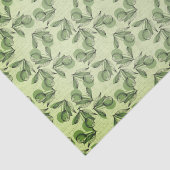 Green Olive & Leaf Pattern On Light Green Seidenpapier (Ausschnitt)
