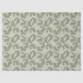 Green Olive & Leaf Pattern On Pastel Green Seidenpapier (Vorderseite)