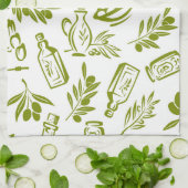 Green Olive Oil Geschirrtuch (Gefaltet)