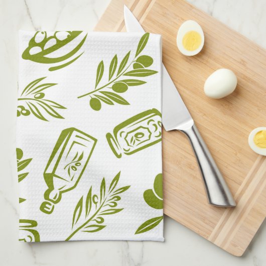 Green Olive Oil Geschirrtuch (Viertel Falte)