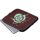 Green Om Bio Planet Laptop Sleeve (Vorne Knopf)