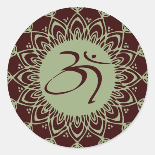 Green OM Bio Planet Stickers (Vorderseite)